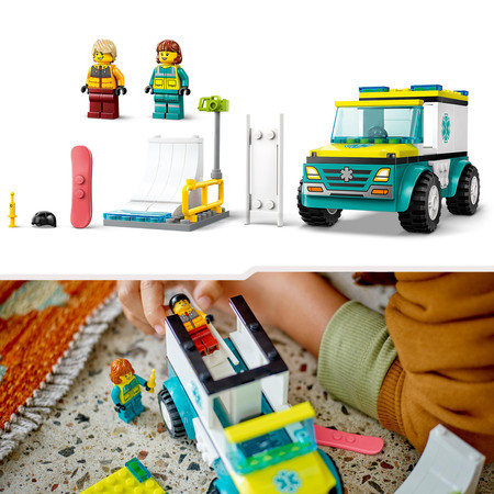LEGO City 60403 Karetka i snowboardzista Ambulans