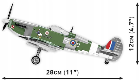 Polskie Klocki COBI 5725 Wojsko SAMOLOT SUPERMARINE Brytyjski Myśliwiec