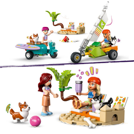 LEGO 42641 Friends - Przygoda z surfującymi psami i skuterem Żaglowóz