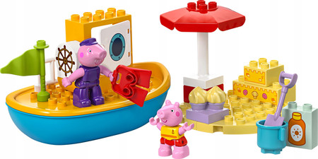 LEGO Duplo 10432 Świnka Peppa i Rejs Łodzią Statek Duże Klocki dla 2 3 4lat