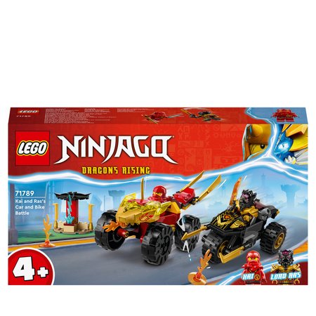 OUTLET LEGO NINJAGO 71789 BITWA SAMOCHÓD MOTOR NINJA KAI LORD RAS ZŁOTY MŁOT