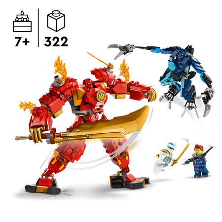 LEGO Ninjago Ruchomy Mech Żywiołu Ognia Kaia 71808 4 Figurki Zane Jordana