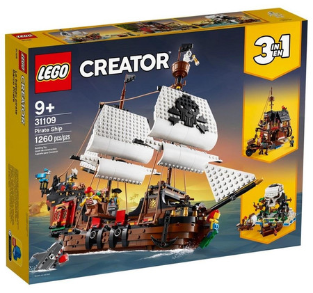 LEGO Creator 3 w 1 31109 Statek Piracki Karczma Wyspa Czaszek Piratów 3in1