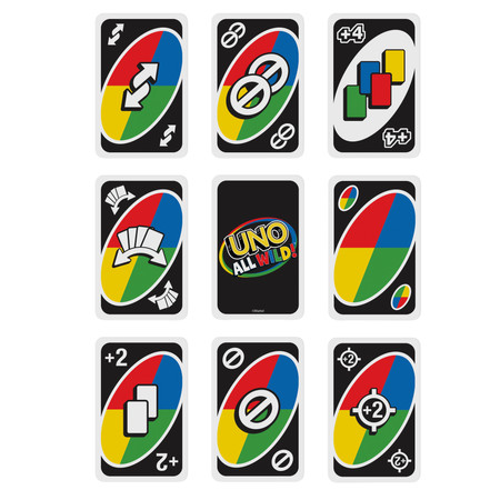 Gra karciana Mattel UNO All Wild Karty do gry 7+ HHL33