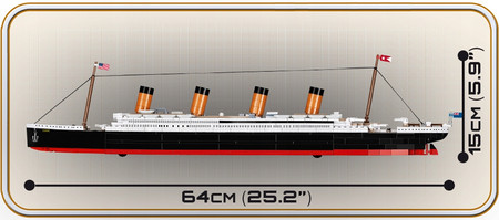 Klocki Cobi Statek RMS Titanic 1929 1: 450 722 Elementy Polski Produkt