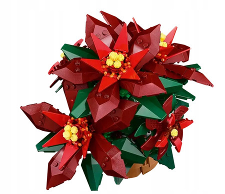 LEGO Botanicals ICONS 10370 Gwiazda Betlejemska Poinsecja Kwiaty Ozdoba