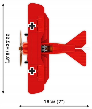 Klocki COBI 2996 samolot FOKKER DR.I "RED BARON" 217K