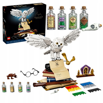 LEGO Harry Potter 76391 Ikony Hogwartu Hedwiga Różdżka Eliksir Okulary