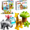 LEGO Duplo 10971 Dzikie Zwierzęta Słoń Żyrafa Duże klocki dla 2 3 4 Latka