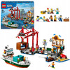 LEGO City 60422 Port Morski ze Statkiem Towarowym Statek Łódź