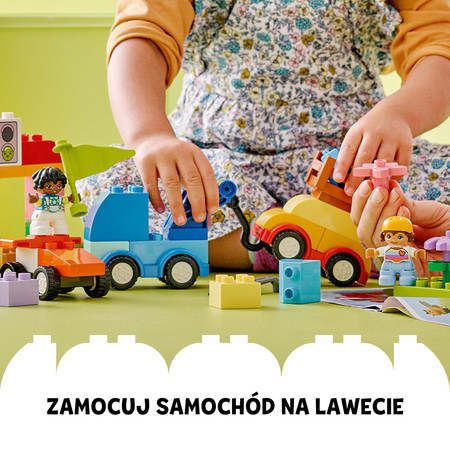 Pudełko w Kształcie Klocka z Autami i Ciężarówkami 10439 Duplo