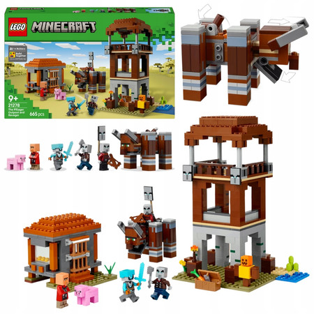LEGO Minecraft 21278 Kryjówka Rozbójników i Dewastatorów