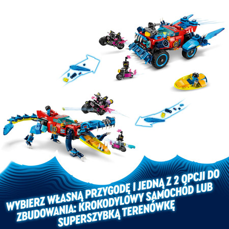 LEGO DREAMZzz 71458 Krokodylowy samochód Superszybka terenówka 2w1